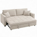 Ausziehbares 2-Sitzer-Schlafsofa in Beige, 168 × 83 × 83 cm, Liegefläche 140 × 190 cm