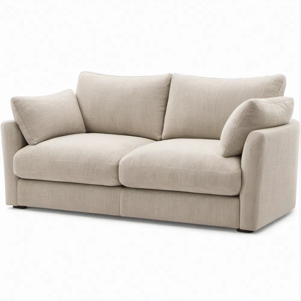 Beiges 2-Sitzer-Sofa mit Polyesterbezug, 180 x 90 x 85 cm