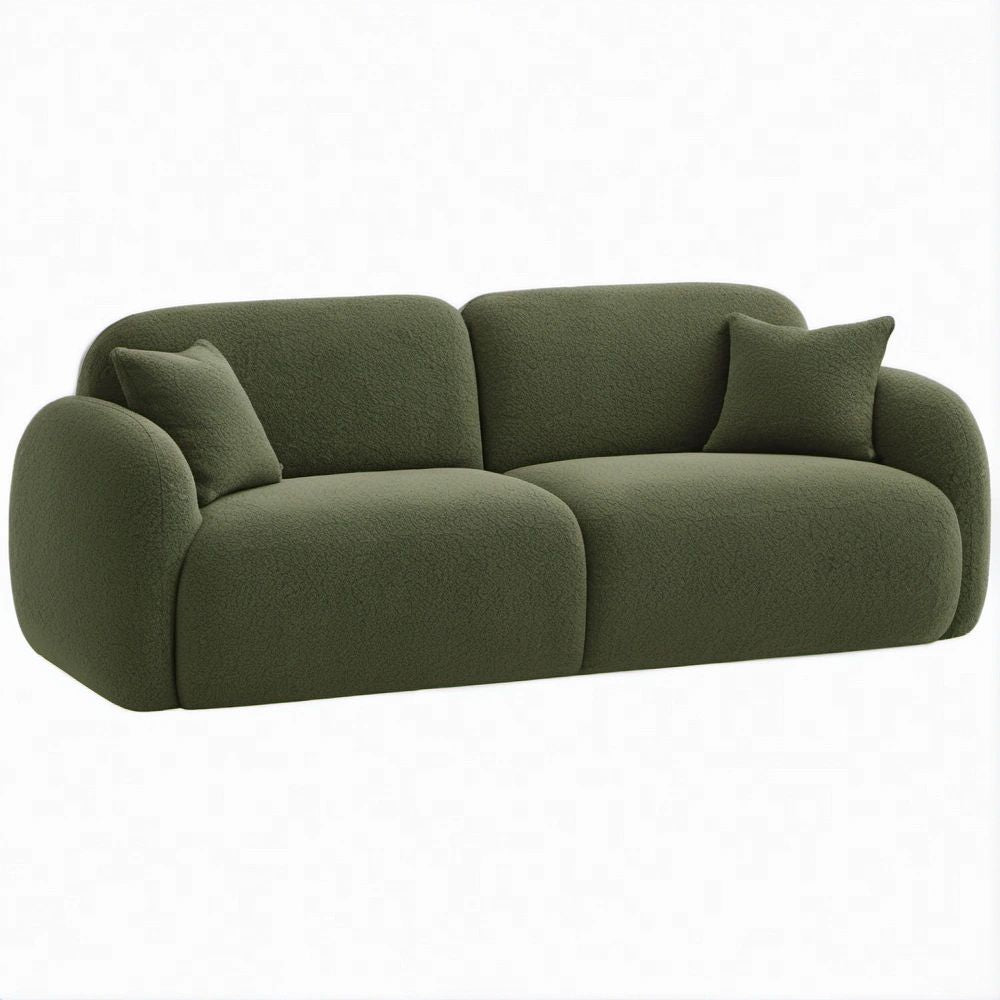 3-Sitzer-Sofa in Olivgrün, 220 x 100 x 75 cm
