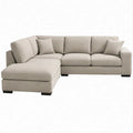 Beiges Ecksofa mit linksseitiger Recamiere, 260 x 160 x 85 cm