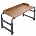 Mobiler höhenverstellbarer Computerschreibtisch Braun/Schwarz, 80 x 40 x 65–95 cm