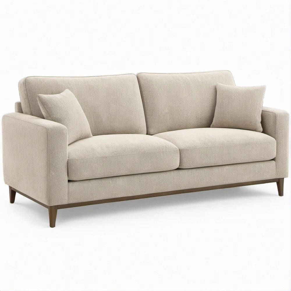 2-Sitzer-Sofa Beige/Dunkelbraun, 170 x 88 x 86 cm