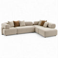 Modulares Ecksofa mit rechter Recamiere, Creme, 300 x 180 x 78 cm